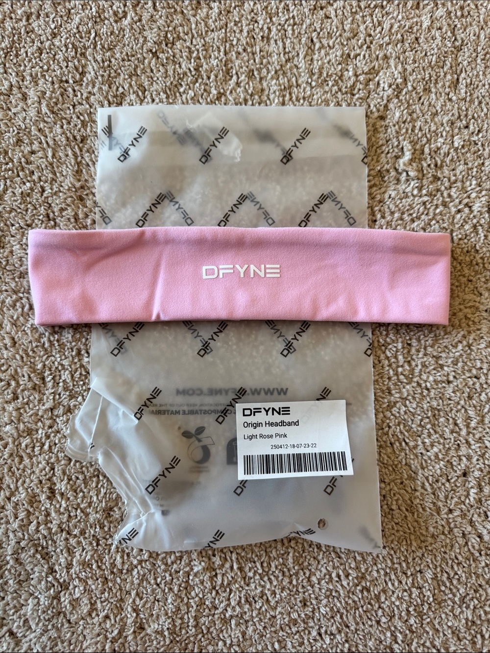 DFYNE Light Rose Pink Origin Headband